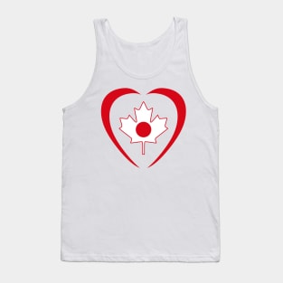 Japanese Canadian Multinational Patriot Flag Series (Heart) Tank Top